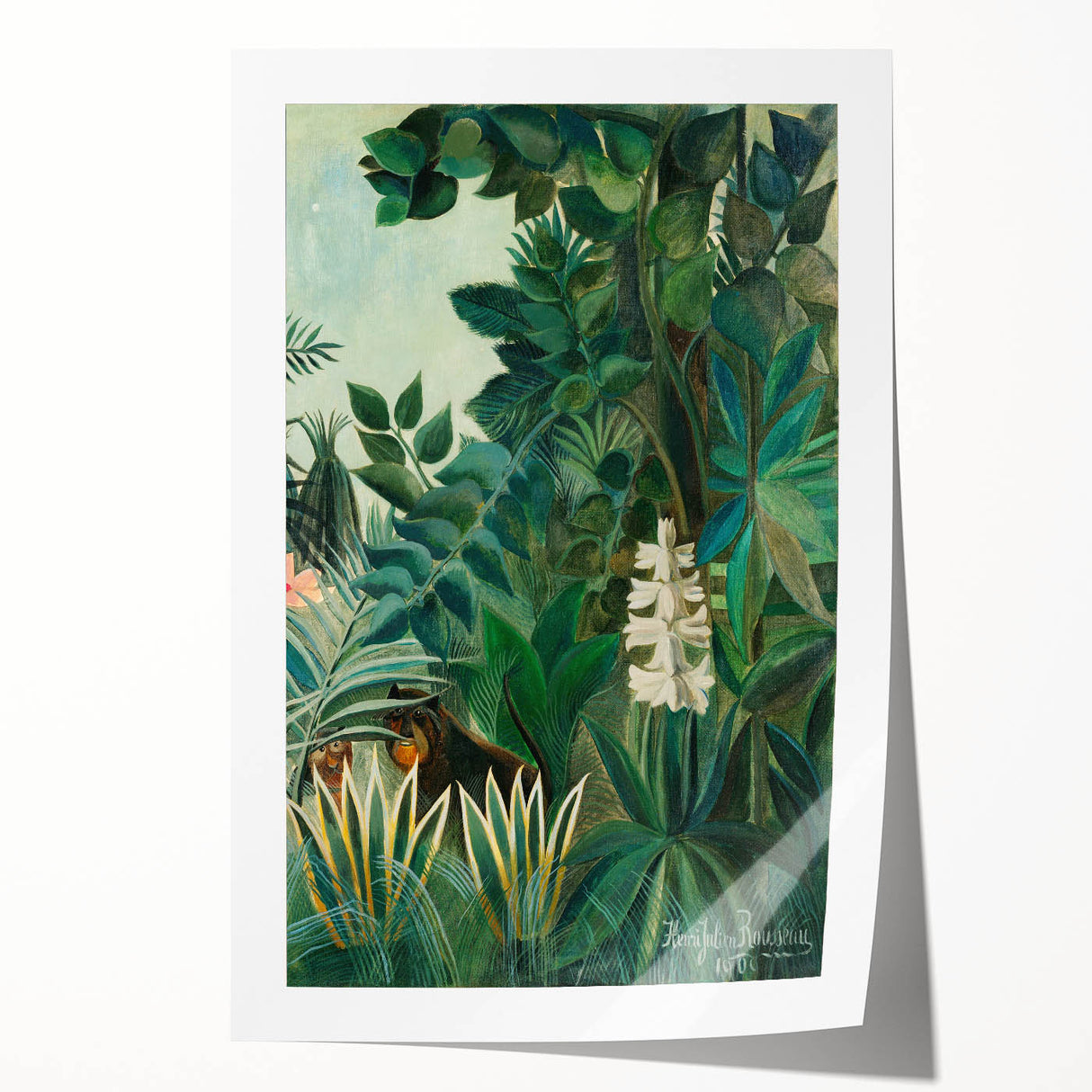 Tropical Jungle Wall Art - Henri Rousseau's "Equatorial Jungle" Print