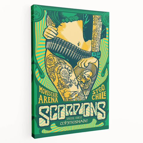 Scorpions 2016 Chile Concert Poster - Special Guest Whitesnake