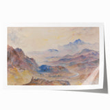 Romanticism Art: "Mountain Scene, Mist Rising" Serene Landscape Print