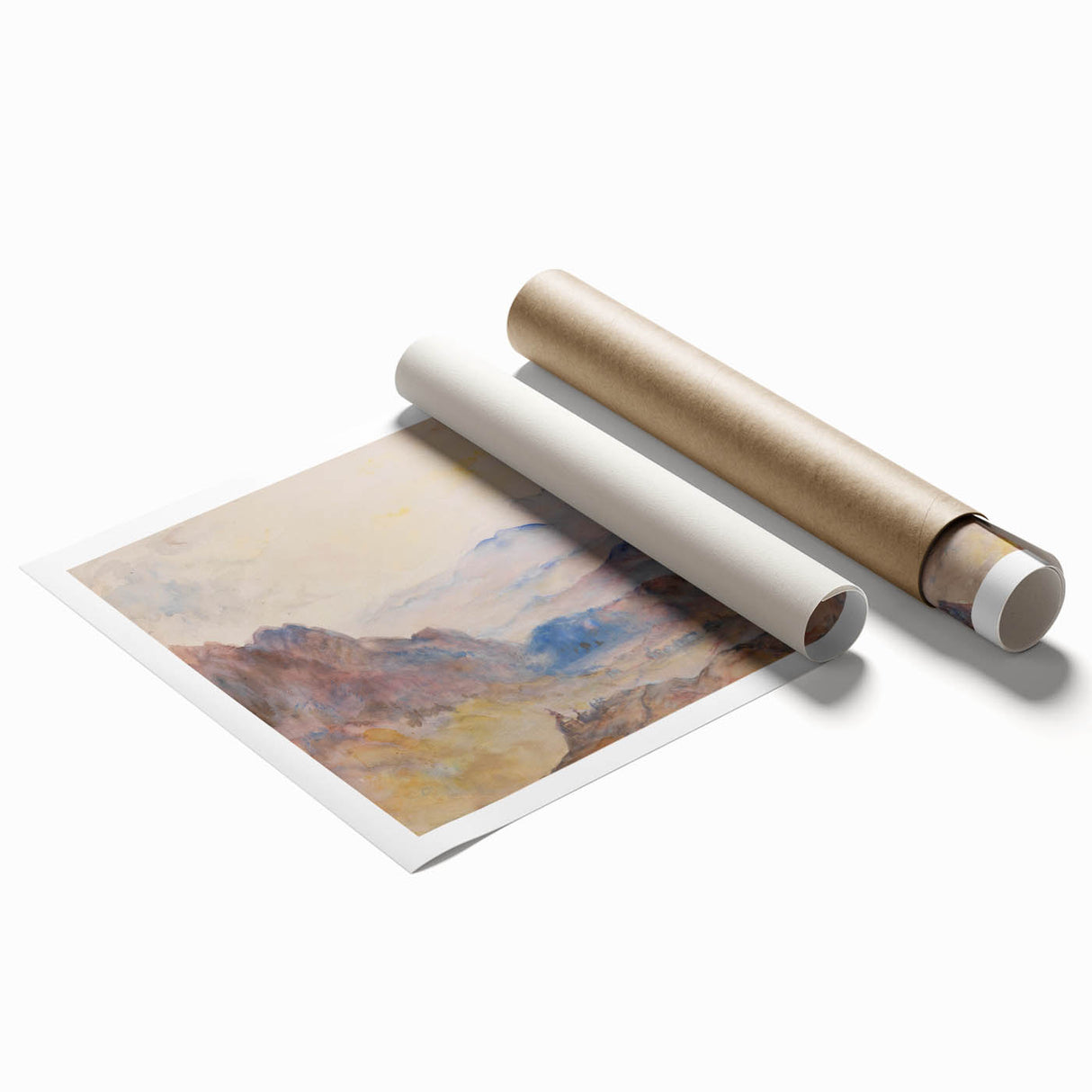 Romanticism Art: "Mountain Scene, Mist Rising" Serene Landscape Print
