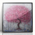 Abstract Pink Blossom Tree Wall Art – Modern Canvas & Framed Print