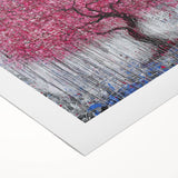 Abstract Pink Blossom Tree Wall Art – Modern Canvas & Framed Print