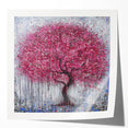 Abstract Pink Blossom Tree Wall Art – Modern Canvas & Framed Print