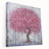 Abstract Pink Blossom Tree Wall Art – Modern Canvas & Framed Print