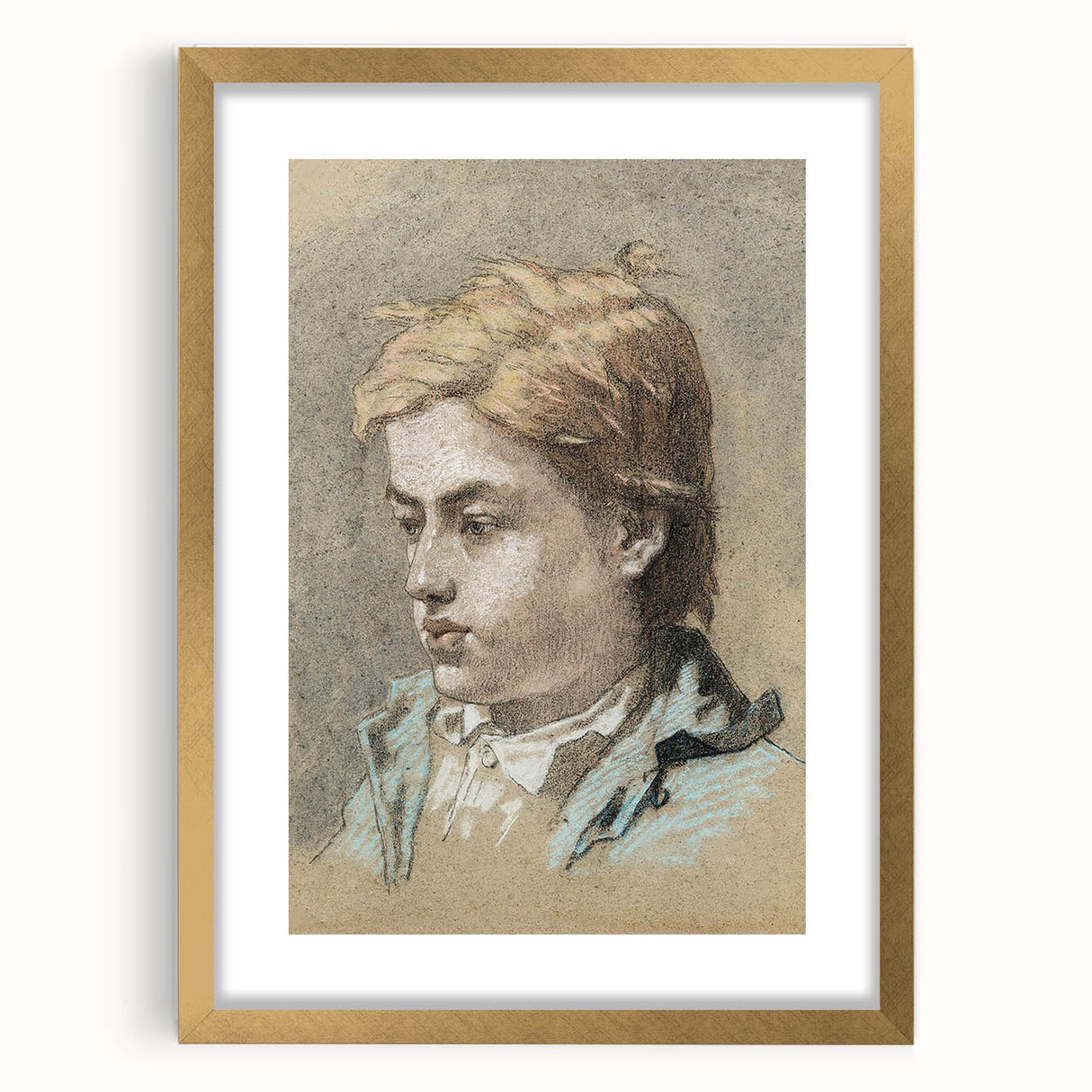 Édouard Manet Portrait Wall Art - Young Man in Thought