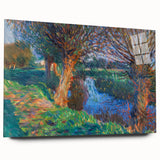 Modern Wall Art - Vibrant Riverside Landscape | Colorful Nature Decor