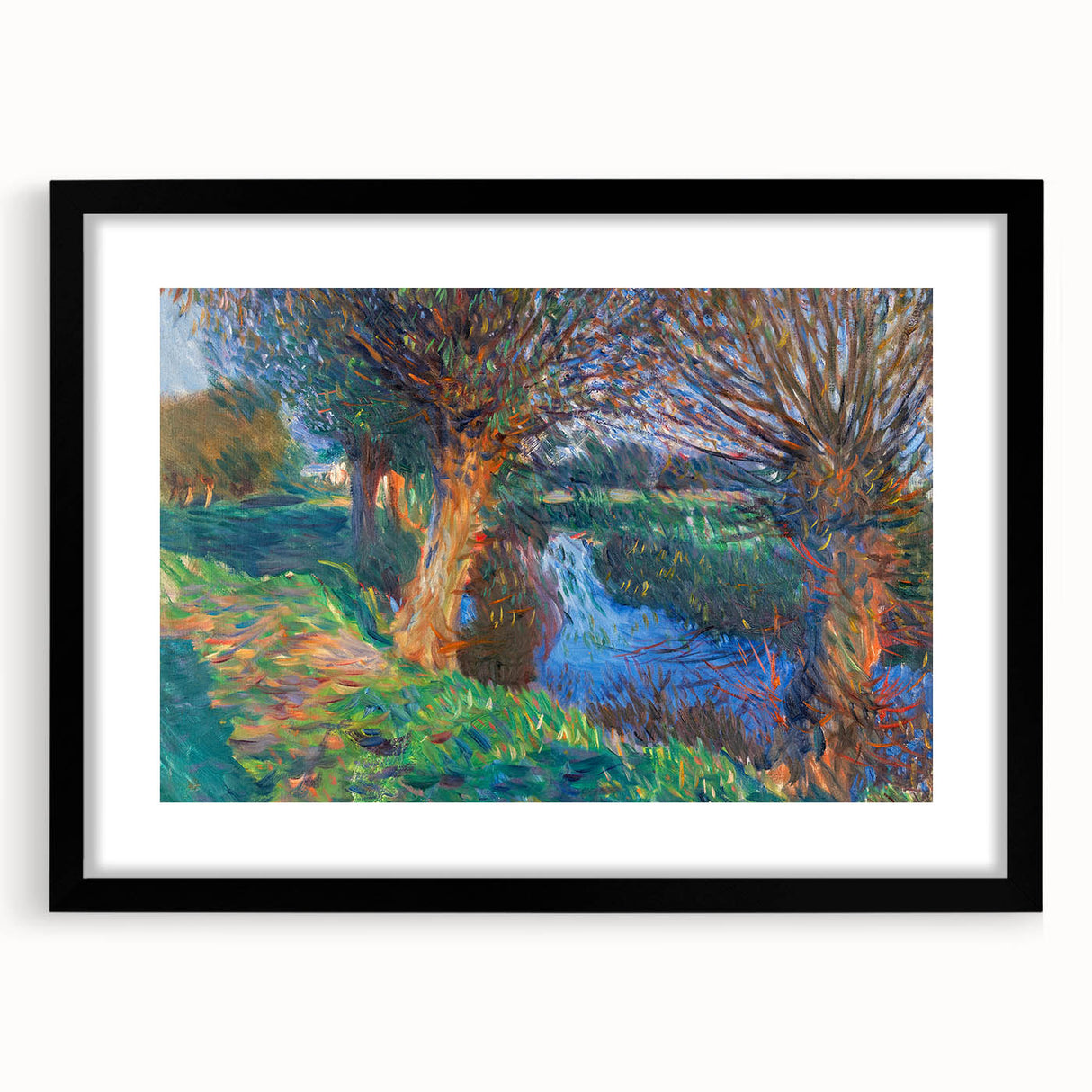 Modern Wall Art - Vibrant Riverside Landscape | Colorful Nature Decor