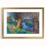 Modern Wall Art - Vibrant Riverside Landscape | Colorful Nature Decor