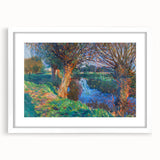 Modern Wall Art - Vibrant Riverside Landscape | Colorful Nature Decor
