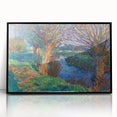 Modern Wall Art - Vibrant Riverside Landscape | Colorful Nature Decor