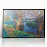 Modern Wall Art - Vibrant Riverside Landscape | Colorful Nature Decor