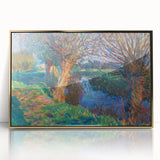 Modern Wall Art - Vibrant Riverside Landscape | Colorful Nature Decor