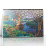Modern Wall Art - Vibrant Riverside Landscape | Colorful Nature Decor
