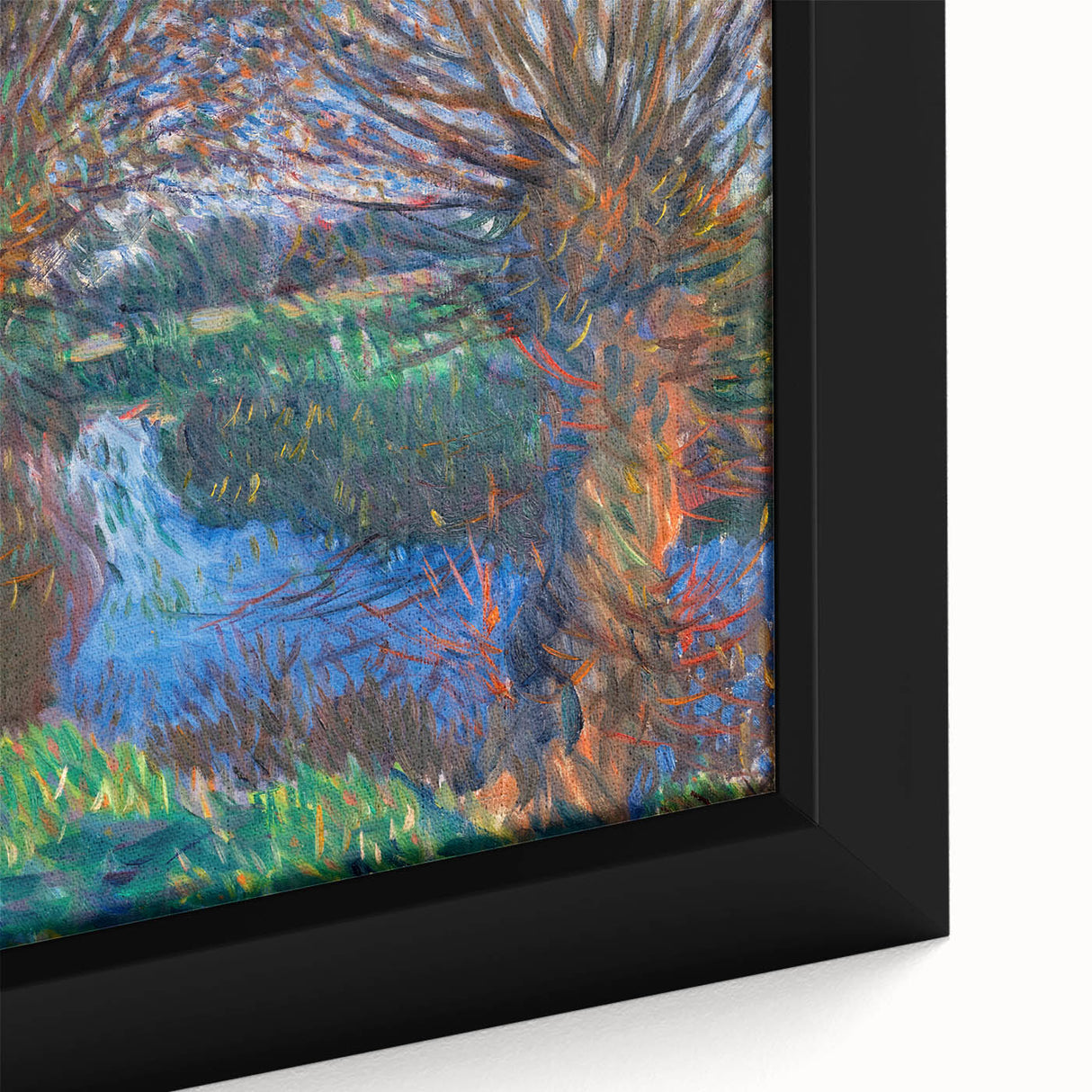 Modern Wall Art - Vibrant Riverside Landscape | Colorful Nature Decor