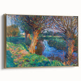 Modern Wall Art - Vibrant Riverside Landscape | Colorful Nature Decor