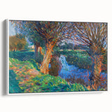 Modern Wall Art - Vibrant Riverside Landscape | Colorful Nature Decor