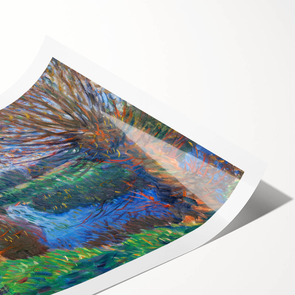 Modern Wall Art - Vibrant Riverside Landscape | Colorful Nature Decor