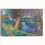 Modern Wall Art - Vibrant Riverside Landscape | Colorful Nature Decor