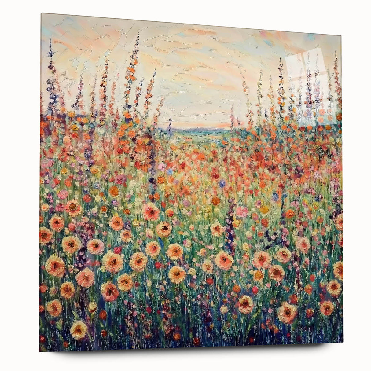 Serene Wildflower Meadow Wall Art – Modern Canvas & Framed Print
