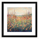 Serene Wildflower Meadow Wall Art – Modern Canvas & Framed Print