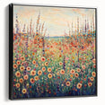 Serene Wildflower Meadow Wall Art – Modern Canvas & Framed Print
