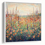 Serene Wildflower Meadow Wall Art – Modern Canvas & Framed Print