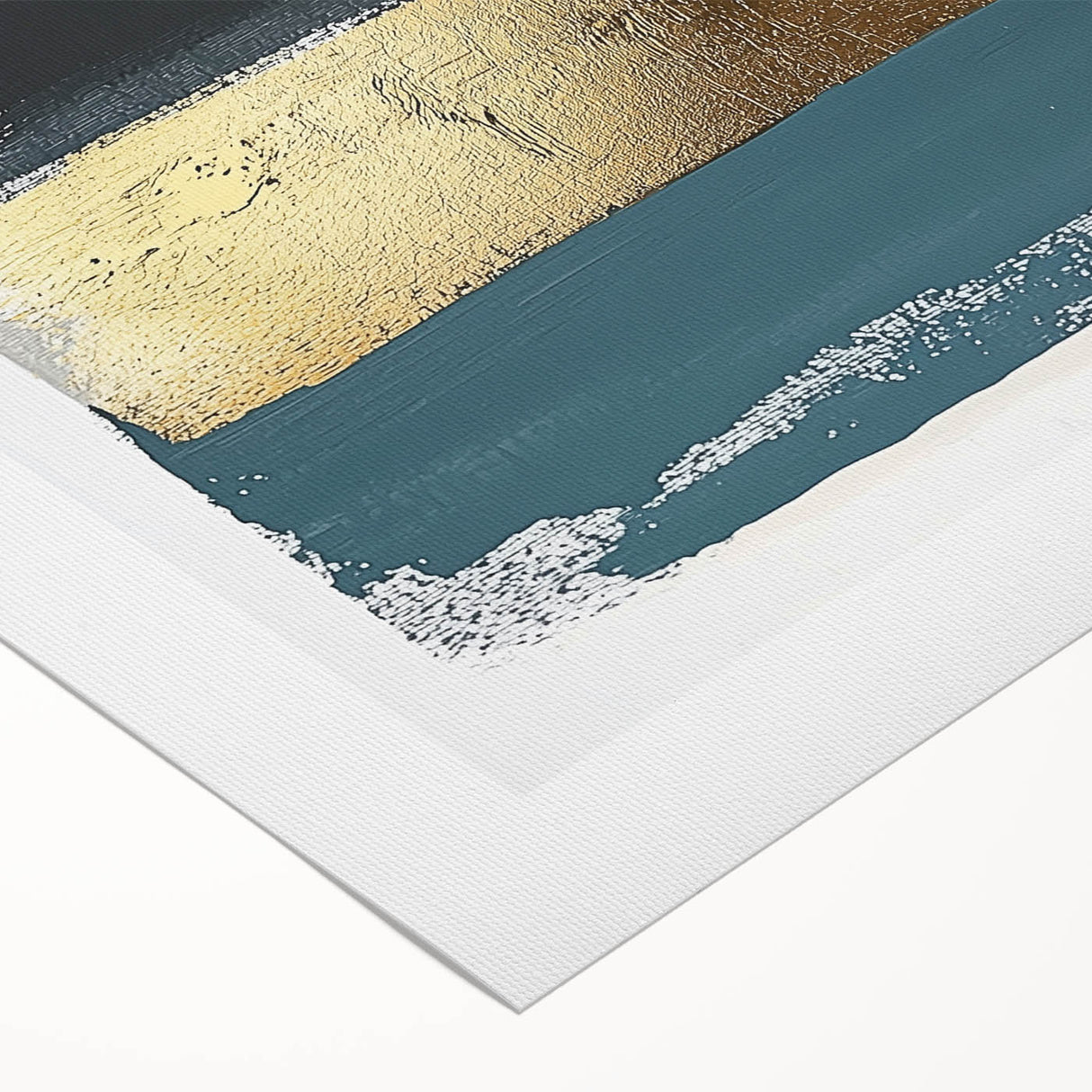 Abstract minimalist rolled canvas artwork showcasing soft pastel colors and geometric shapes, elegantly packaged in a protective cardboard tube for shipping.
