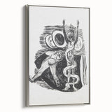 Expressionist Wall Art - Max Beckmann's "The Fall of Man" Black & White Print