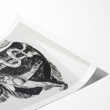 Expressionist Wall Art - Max Beckmann's "The Fall of Man" Black & White Print