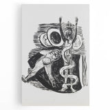 Expressionist Wall Art - Max Beckmann's "The Fall of Man" Black & White Print