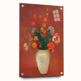 Modern Wall Art - Vibrant Floral Bouquet in Vase | Abstract Contemporary Art