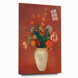 Modern Wall Art - Vibrant Floral Bouquet in Vase | Abstract Contemporary Art