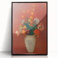 Modern Wall Art - Vibrant Floral Bouquet in Vase | Abstract Contemporary Art