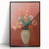 Modern Wall Art - Vibrant Floral Bouquet in Vase | Abstract Contemporary Art