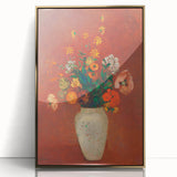 Modern Wall Art - Vibrant Floral Bouquet in Vase | Abstract Contemporary Art