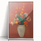 Modern Wall Art - Vibrant Floral Bouquet in Vase | Abstract Contemporary Art