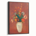Modern Wall Art - Vibrant Floral Bouquet in Vase | Abstract Contemporary Art