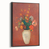 Modern Wall Art - Vibrant Floral Bouquet in Vase | Abstract Contemporary Art