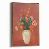 Modern Wall Art - Vibrant Floral Bouquet in Vase | Abstract Contemporary Art