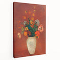 Modern Wall Art - Vibrant Floral Bouquet in Vase | Abstract Contemporary Art