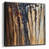 Textured Abstract Forest Wall Art – Modern Canvas & Framed Print
