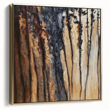 Textured Abstract Forest Wall Art – Modern Canvas & Framed Print