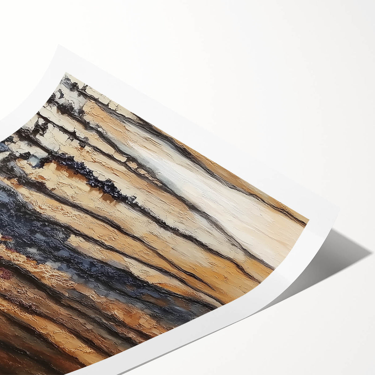 Textured Abstract Forest Wall Art – Modern Canvas & Framed Print