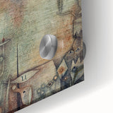 Abstract Modern Art - Textured Red Circle on Earthy Canvas | Contemporary Decor