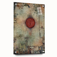 Abstract Modern Art - Textured Red Circle on Earthy Canvas | Contemporary Decor