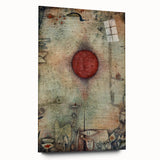 Abstract Modern Art - Textured Red Circle on Earthy Canvas | Contemporary Decor