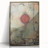 Abstract Modern Art - Textured Red Circle on Earthy Canvas | Contemporary Decor