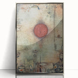 Abstract Modern Art - Textured Red Circle on Earthy Canvas | Contemporary Decor