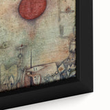 Abstract Modern Art - Textured Red Circle on Earthy Canvas | Contemporary Decor