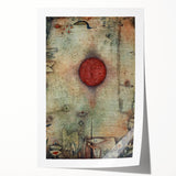 Abstract Modern Art - Textured Red Circle on Earthy Canvas | Contemporary Decor